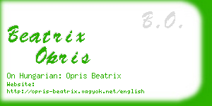 beatrix opris business card